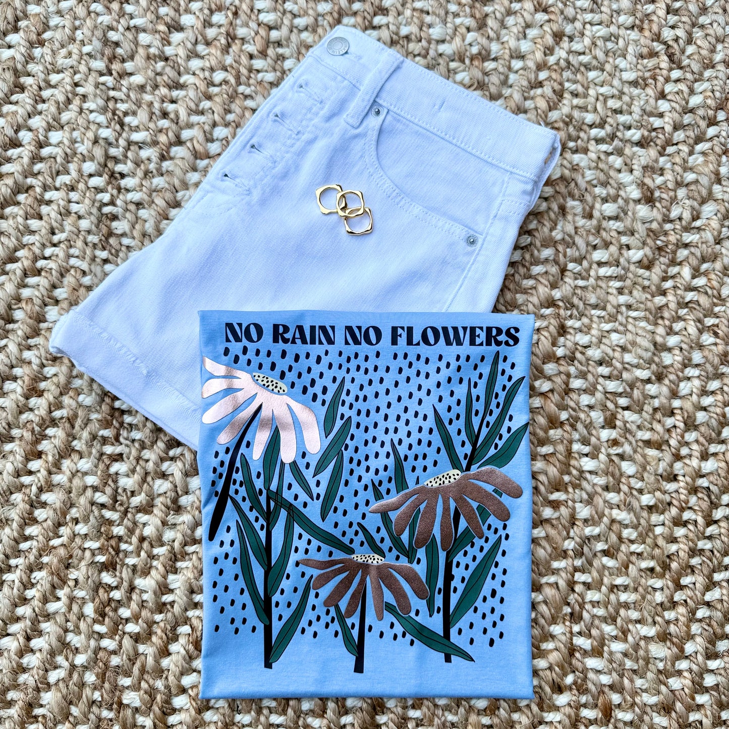 Rain Flowers - Blue