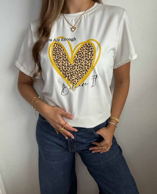 Cheetah Heart - White